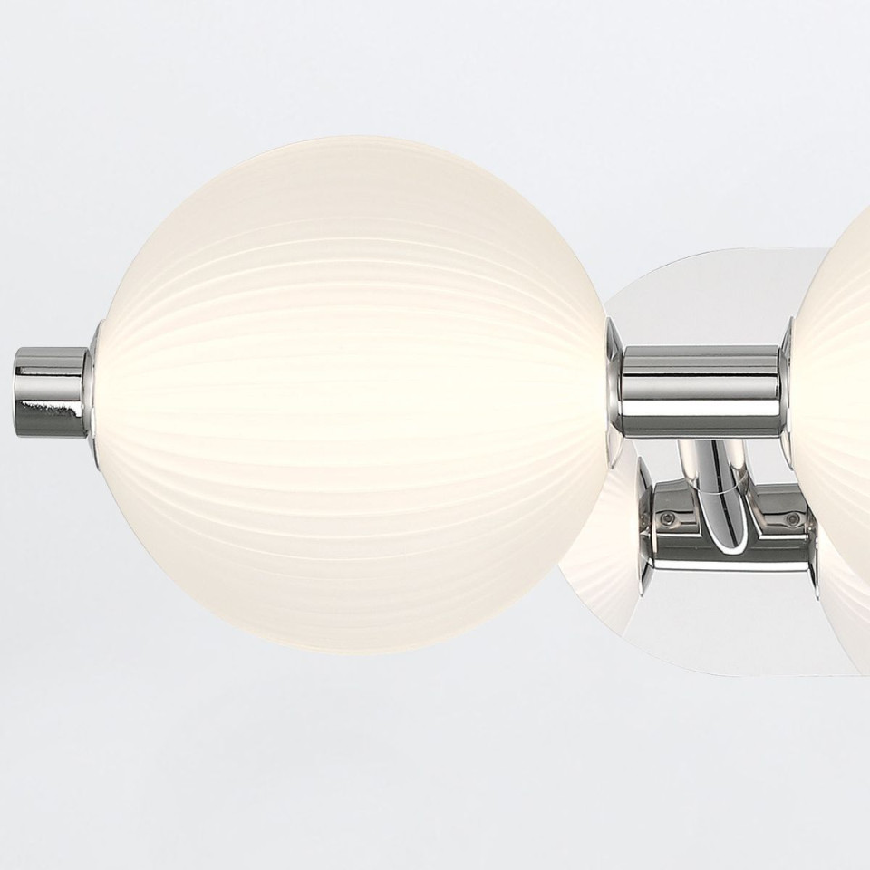 Palmas 3-ljus vägglampa polerad nickel 58,7 cm