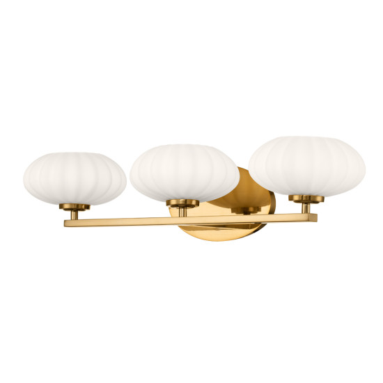 Pim 3-lt vägglampa räv guld/vit 63,5cm IP44 Pim 3-lt vägglampa räv guld/vit 63,5cm IP44