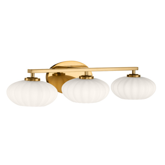 Pim 3-lt vägglampa räv guld/vit 63,5cm IP44 Pim 3-lt vägglampa räv guld/vit 63,5cm IP44