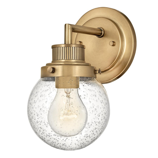 Poppy 1-ljus vägglampa mässing/glas 23,7cm IP44 Poppy 1-ljus vägglampa mässing/glas 23,7cm IP44