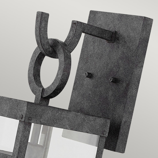 Porter 1-lt stor utomhus vägglykta zink/klar 56,4cm