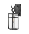 Porter 1-Lt Medium Outdoor Wall Lantern Aged Zinc/Clear 47.4cm Quintesse Lighting Porter 1-Lt Medium Outdoor Wall Lantern Aged Zinc/Clear 47.4cm