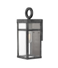 Porter 1-Lt Small Outdoor Wall Lantern Aged Zinc/Clear 33.6cm Quintesse Lighting Porter 1-Lt Small Outdoor Wall Lantern Aged Zinc/Clear 33.6cm