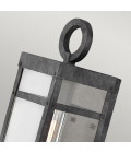 Porter 1-Lt Small Outdoor Wall Lantern Aged Zinc/Clear 33.6cm Quintesse Lighting Porter 1-Lt Small Outdoor Wall Lantern Aged Zinc/Clear 33.6cm