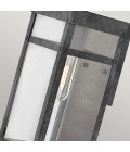 Porter 1-Lt Small Outdoor Wall Lantern Aged Zinc/Clear 33.6cm Quintesse Lighting Porter 1-Lt Small Outdoor Wall Lantern Aged Zinc/Clear 33.6cm