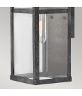 Porter 1-Lt Small Outdoor Wall Lantern Aged Zinc/Clear 33.6cm Quintesse Lighting Porter 1-Lt Small Outdoor Wall Lantern Aged Zinc/Clear 33.6cm