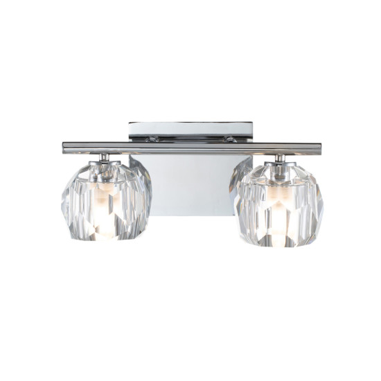 Regalia 2-Lt Wall Light Polished Chrome/Crystal 33.4cm IP44 Regalia 2-Lt Wall Light Polished Chrome/Crystal 33.4cm IP44