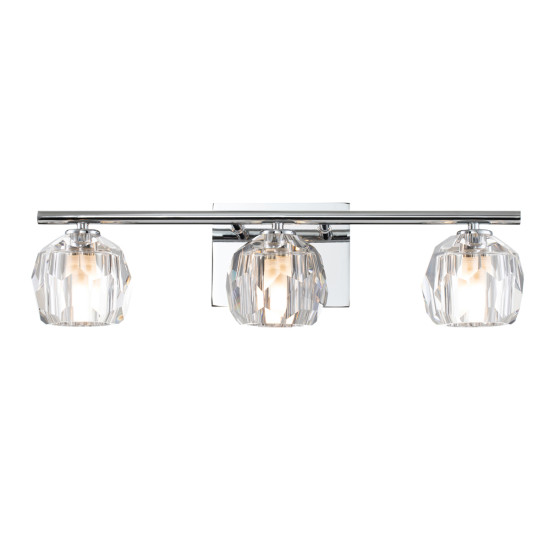 Regalia 3-Lt Wall Light Polished Chrome/Crystal 55cm IP44 Regalia 3-Lt Wall Light Polished Chrome/Crystal 55cm IP44