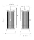 Rivamar 1-ljus medium vägglampa för utomhusbruk svart/guld 41,1 cm IP44 Eurofase Rivamar 1-ljus medium vägglampa för utomhusbruk svart/guld 41,1 cm IP44
