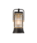 Rivamar 1-ljus liten vägglampa utomhus svart/guld 33,5 cm IP44