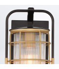 Rivamar 1-ljus liten vägglampa utomhus svart/guld 33,5 cm IP44