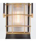 Rivamar 1-ljus liten vägglampa utomhus svart/guld 33,5 cm IP44