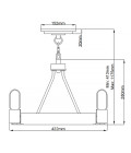 Silas 3-Lt Ceiling Lamp Aged Zinc/Heritage Brass 42.2cm Quintesse Lighting Silas 3-Lt Ceiling Lamp Aged Zinc/Heritage Brass 42.2cm