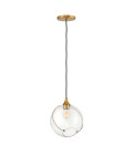 Skye 1-Lt Ceiling Lamp Heritage Brass/Clear 27.4cm Quintesse Lighting Skye 1-Lt Ceiling Lamp Heritage Brass/Clear 27.4cm
