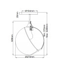 Skye 1-Lt Ceiling Lamp Heritage Brass/Clear 27.4cm Quintesse Lighting Skye 1-Lt Ceiling Lamp Heritage Brass/Clear 27.4cm