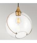 Skye 1-Lt Ceiling Lamp Heritage Brass/Clear 27.4cm Quintesse Lighting Skye 1-Lt Ceiling Lamp Heritage Brass/Clear 27.4cm