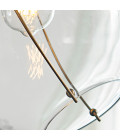 Skye 1-Lt Ceiling Lamp Heritage Brass/Clear 27.4cm Quintesse Lighting Skye 1-Lt Ceiling Lamp Heritage Brass/Clear 27.4cm