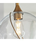 Skye 1-Lt Ceiling Lamp Heritage Brass/Clear 27.4cm Quintesse Lighting Skye 1-Lt Ceiling Lamp Heritage Brass/Clear 27.4cm