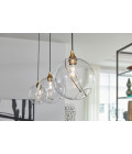 Skye 1-Lt Ceiling Lamp Heritage Brass/Clear 27.4cm Quintesse Lighting Skye 1-Lt Ceiling Lamp Heritage Brass/Clear 27.4cm