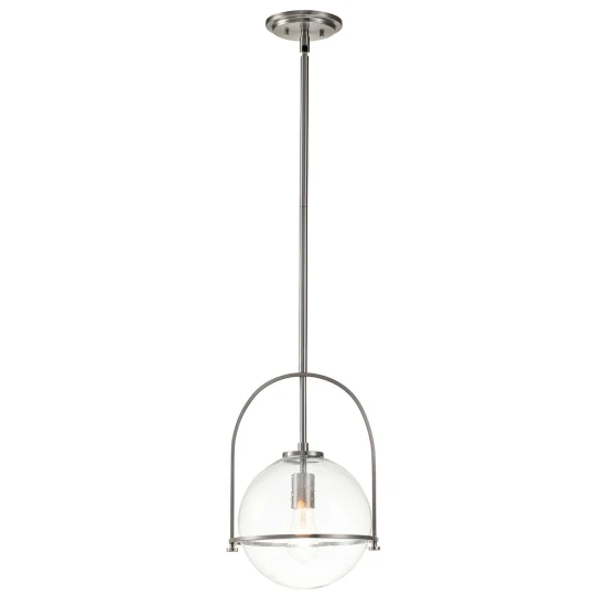 Somerset 1-ljus medium taklampa borstad nickel/klar 28,9 cm