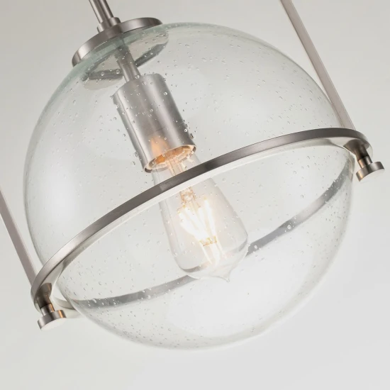Somerset 1-ljus medium taklampa borstad nickel/klar 28,9 cm Somerset 1-ljus medium taklampa borstad nickel/klar 28,9 cm