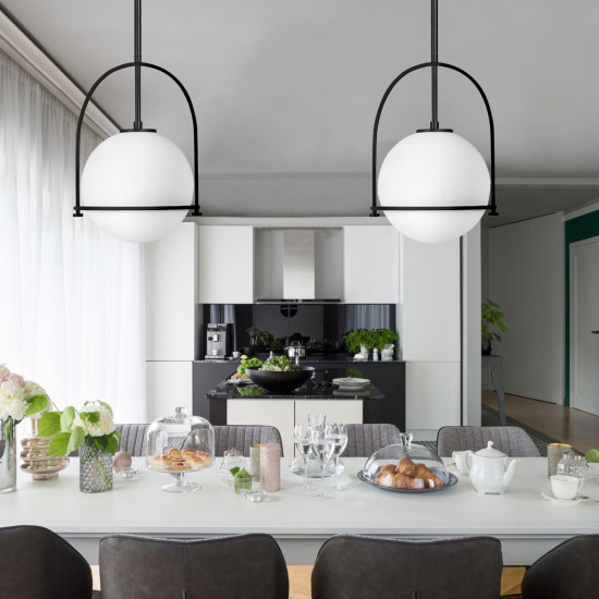 Somerset 1-ljus medium taklampa svart/vit 28.9 cm Somerset 1-ljus medium taklampa svart/vit 28.9 cm