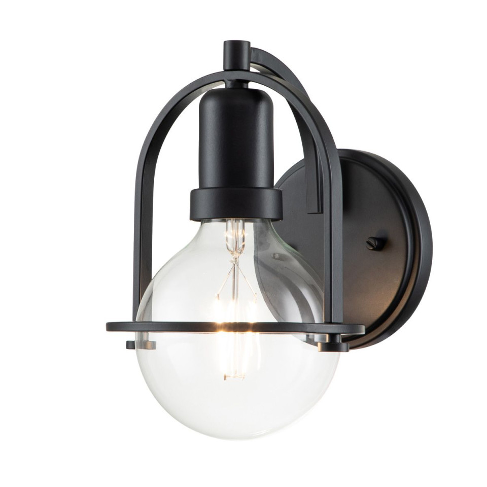 Somerset 1-lt wall light black/clear 23.3 cm Hinkley Lighting Somerset 1-lt wall light black/clear 23.3 cm