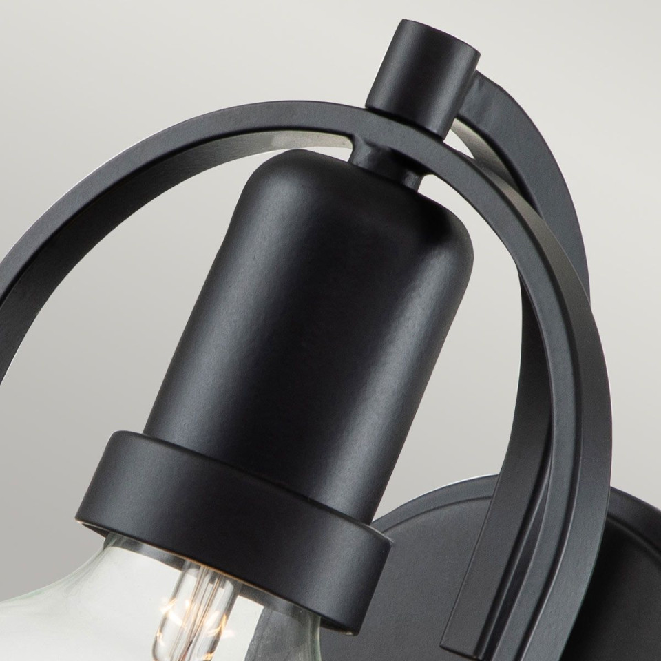 Somerset 1-lt wall light black/clear 23.3 cm Hinkley Lighting Somerset 1-lt wall light black/clear 23.3 cm