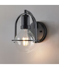Somerset 1-lt wall light black/clear 23.3 cm Hinkley Lighting Somerset 1-lt wall light black/clear 23.3 cm