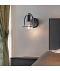 Somerset 1-lt wall light black/clear 23.3 cm Hinkley Lighting Somerset 1-lt wall light black/clear 23.3 cm