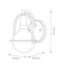 Somerset 1-lt wall light black/clear 23.3 cm Hinkley Lighting Somerset 1-lt wall light black/clear 23.3 cm