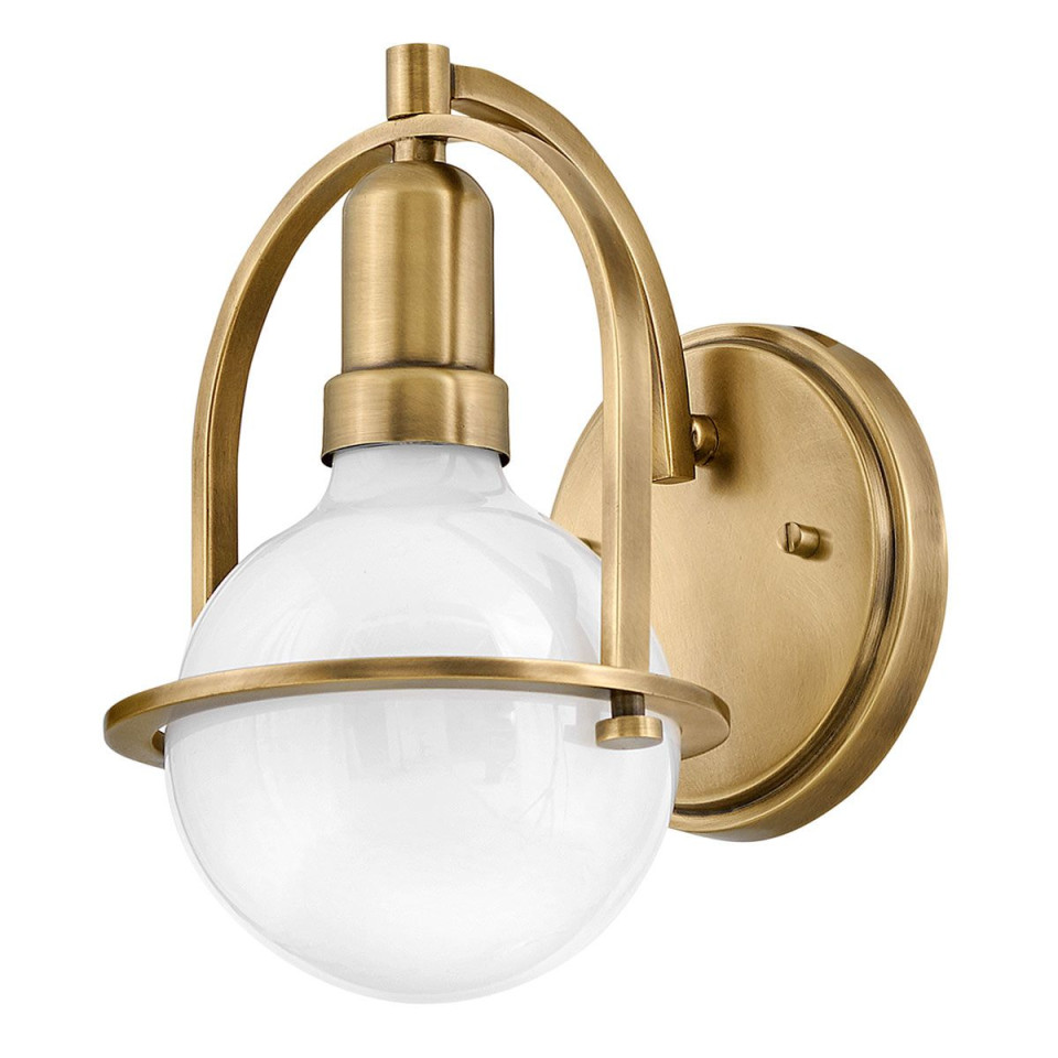 Somerset 1-ljus vägglampa heritage mässing/vit 23,3 cm Hinkley Lighting Somerset 1-ljus vägglampa heritage mässing/vit 23,3 cm