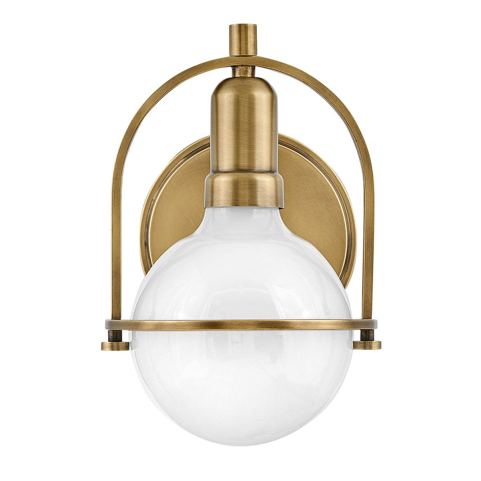 Somerset 1-ljus vägglampa heritage mässing/vit 23,3 cm Hinkley Lighting Somerset 1-ljus vägglampa heritage mässing/vit 23,3 cm