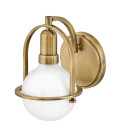 Somerset 1-ljus vägglampa heritage mässing/vit 23,3 cm Hinkley Lighting Somerset 1-ljus vägglampa heritage mässing/vit 23,3 cm