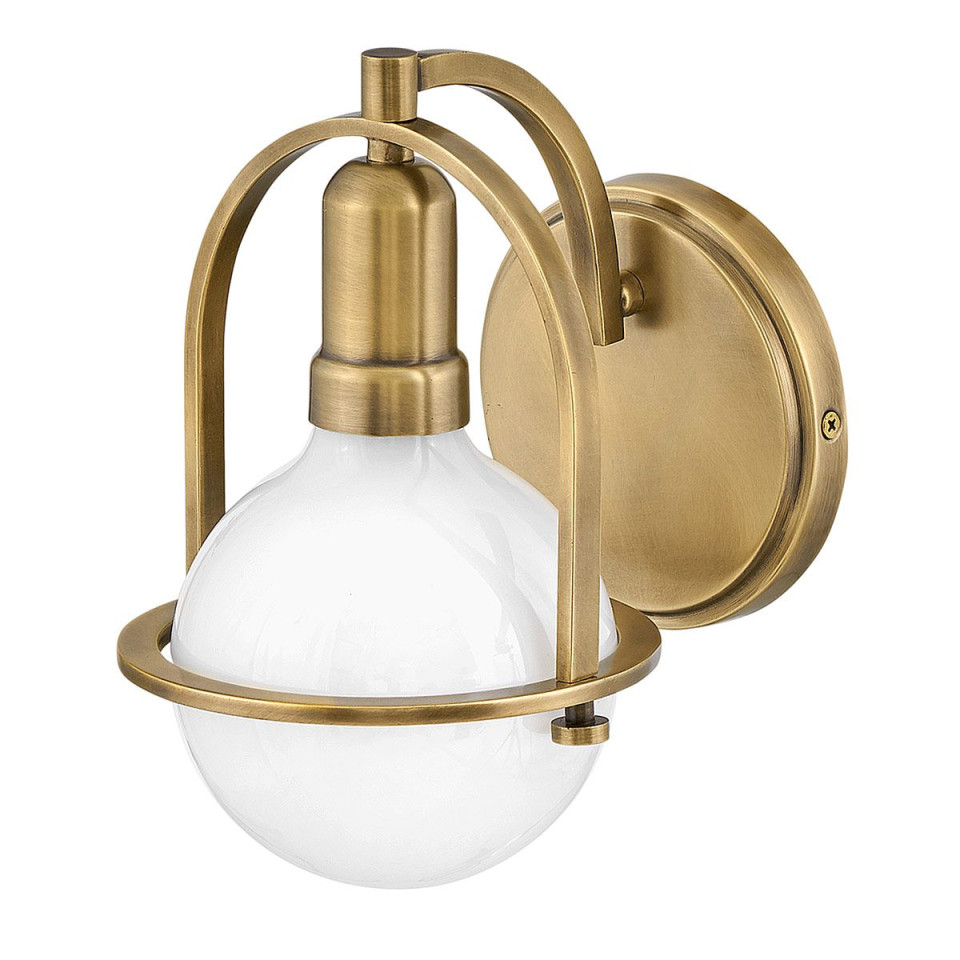 Somerset 1-ljus vägglampa heritage mässing/vit 23,3 cm Hinkley Lighting Somerset 1-ljus vägglampa heritage mässing/vit 23,3 cm
