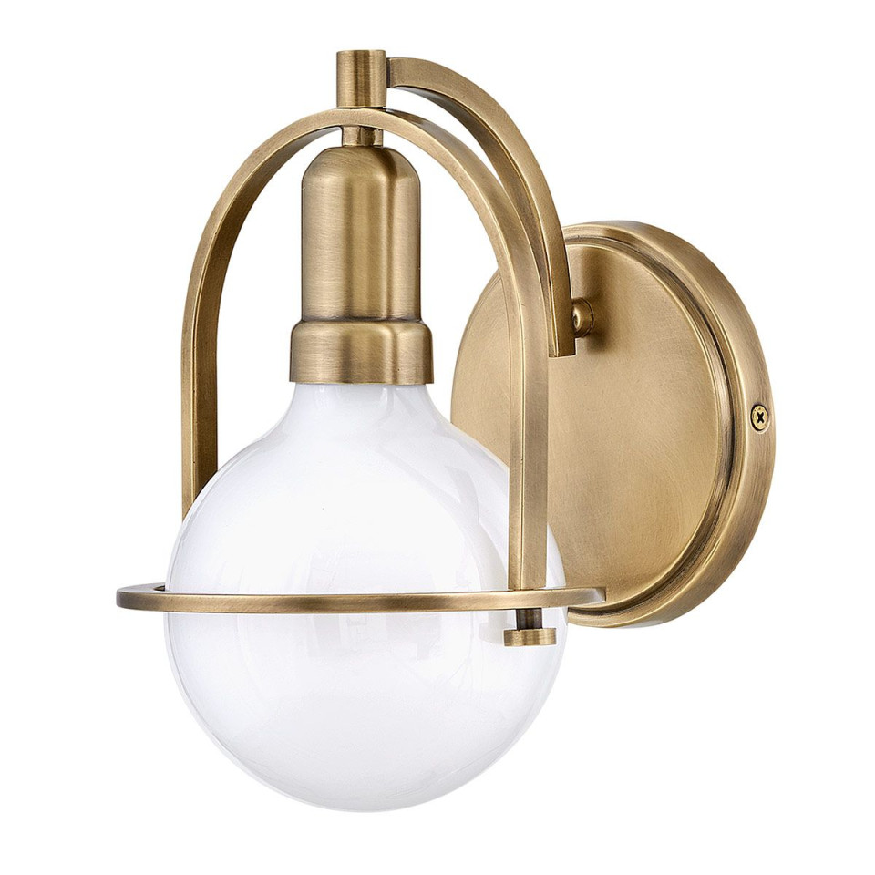 Somerset 1-ljus vägglampa heritage mässing/vit 23,3 cm Hinkley Lighting Somerset 1-ljus vägglampa heritage mässing/vit 23,3 cm