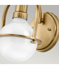 Somerset 1-ljus vägglampa heritage mässing/vit 23,3 cm Hinkley Lighting Somerset 1-ljus vägglampa heritage mässing/vit 23,3 cm
