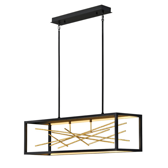 Styx LED island taklampa svart/guld 113cm