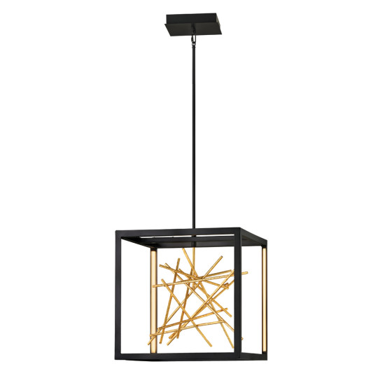 Styx LED Ceiling Lamp Black/Gold 51cm