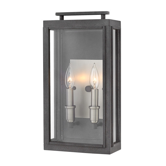 Sutcliffe 2-Lt Outdoor Wall Lantern Aged Zinc/Antique Nickel 43.1cm Sutcliffe 2-Lt Outdoor Wall Lantern Aged Zinc/Antique Nickel 43.1cm