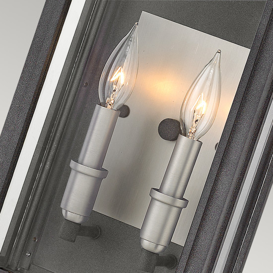 Sutcliffe 2-Lt Outdoor Wall Lantern Aged Zinc/Antique Nickel 43.1cm Sutcliffe 2-Lt Outdoor Wall Lantern Aged Zinc/Antique Nickel 43.1cm