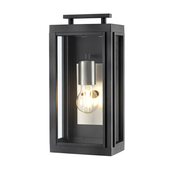 Sutcliffe 1-Lt Outdoor Wall Lantern Aged Zinc/Antique Nickel 35.5cm