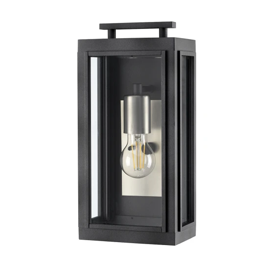 Sutcliffe 1-Lt Outdoor Wall Lantern Aged Zinc/Antique Nickel 35.5cm Sutcliffe 1-Lt Outdoor Wall Lantern Aged Zinc/Antique Nickel 35.5cm