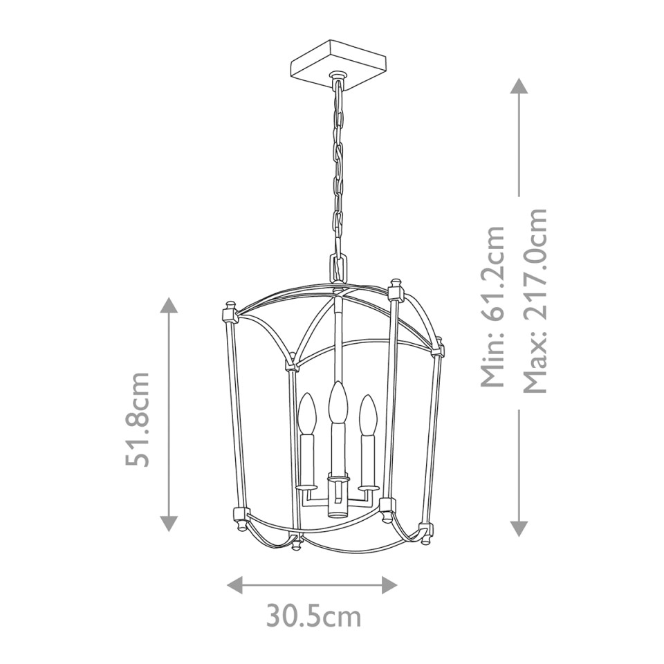 Thayer 3-Lt Ceiling Lamp Antique Gild 30.5cm Quintesse Lighting Thayer 3-Lt Ceiling Lamp Antique Gild 30.5cm