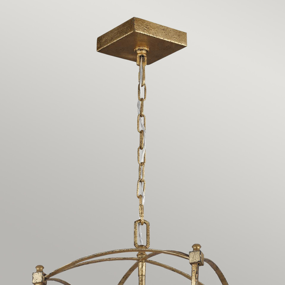 Thayer 3-Lt Ceiling Lamp Antique Gild 30.5cm Quintesse Lighting Thayer 3-Lt Ceiling Lamp Antique Gild 30.5cm