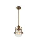 Triocent 1-Lt Ceiling Lamp Natural Brass/Glass 24cm IP44