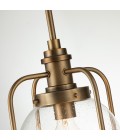Triocent 1-Lt Ceiling Lamp Natural Brass/Glass 24cm IP44