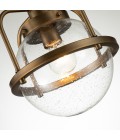 Triocent 1-Lt Ceiling Lamp Natural Brass/Glass 24cm IP44