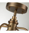 Triocent 1-Lt Ceiling Lamp Natural Brass/Glass 24cm IP44