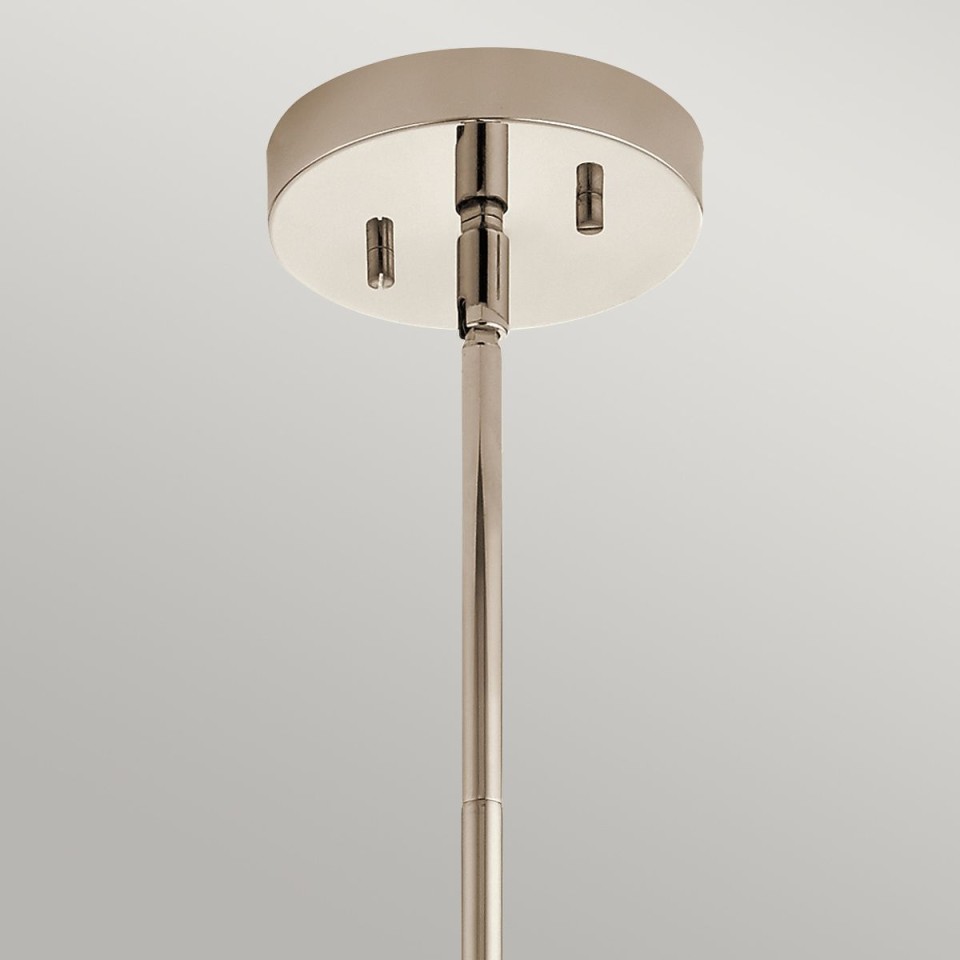 Triocent 1-lt taklampa i polerad nickel/glas 24cm IP44